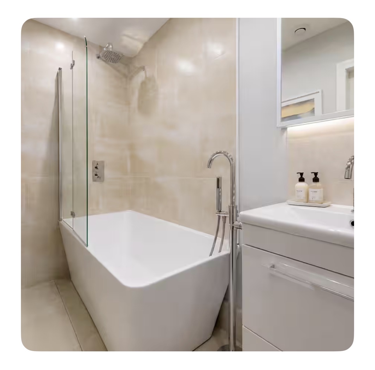New Town Apartment 10 Bathroom with freestanding bath - placeholder photo, not the actual New Town Apartment